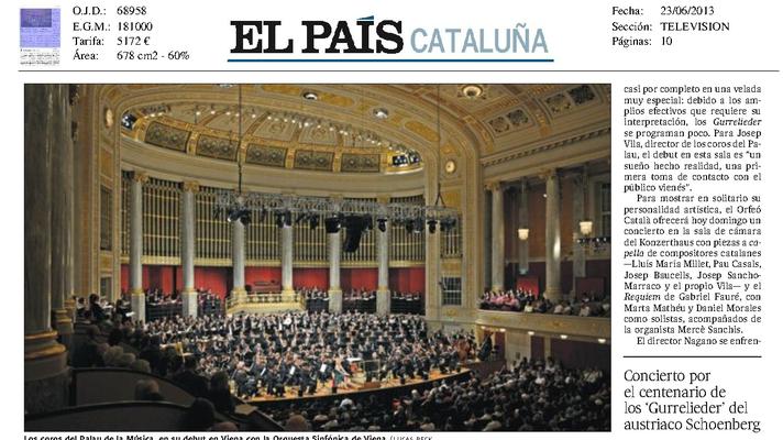 Los coros del Palau de la Música vibran en su histórico debut en Viena