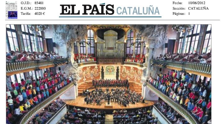 More than 800 children from 29 corals in the Palau de la Música in the final project Choirs of Ciutat Vella