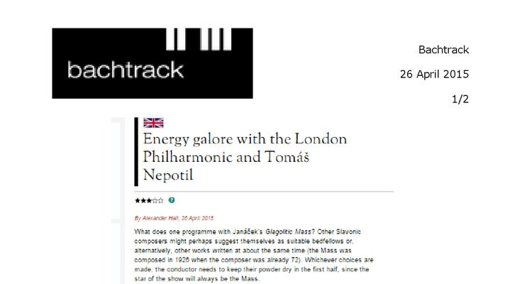 Abundancia de energía con la Filarmónica de Londres y Tomas Netopil